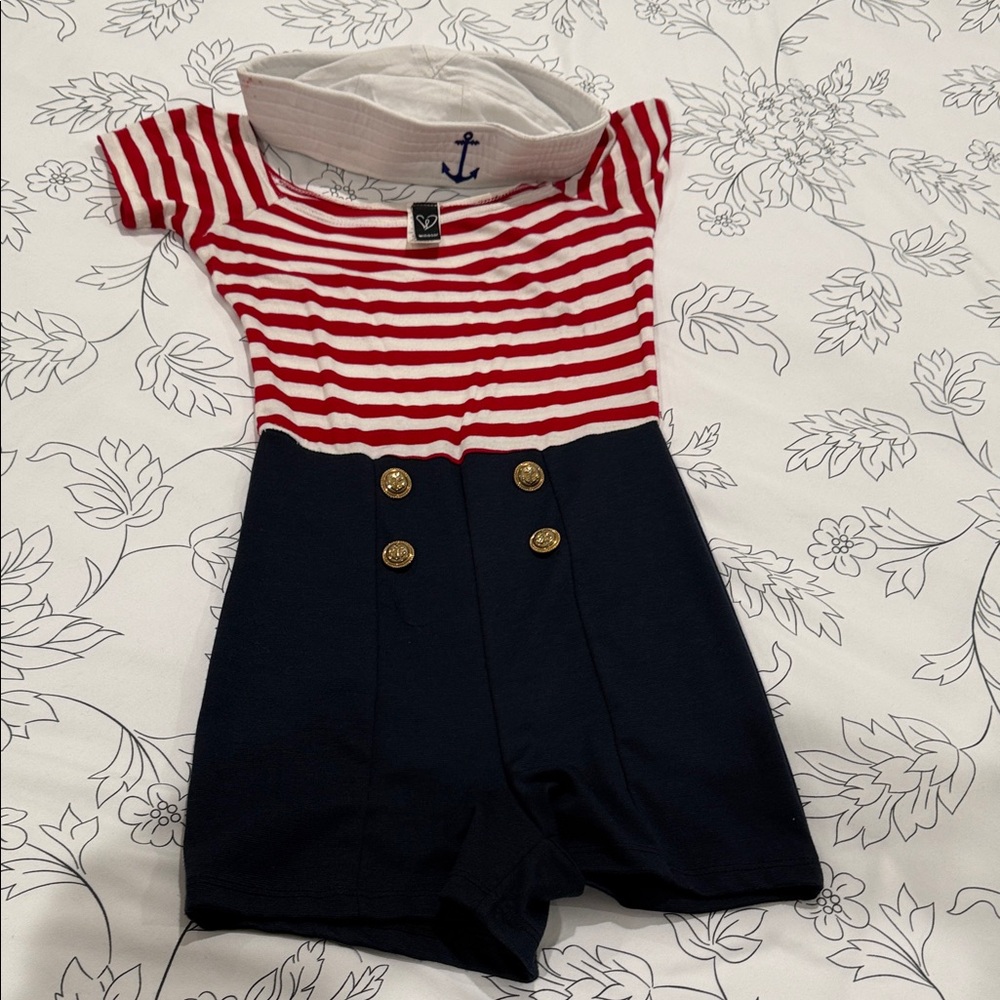 Windsor Red and Navy Striped Mini Dress